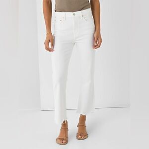 Citizens of Humanity Isola Mayfair White Cropped Boot Cut High Rise Jean Size 26